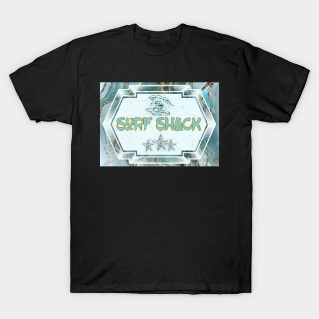 Surf Shack Surfer Dude T-Shirt by ArtisticEnvironments